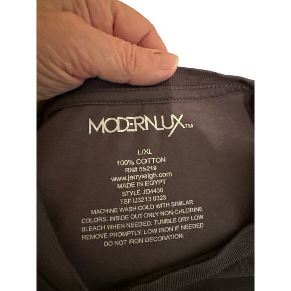 Modernlux Women's Festival Rocks Music & Soul Oversized Graphic Tee Size XL Gray - Picture 6 of 6